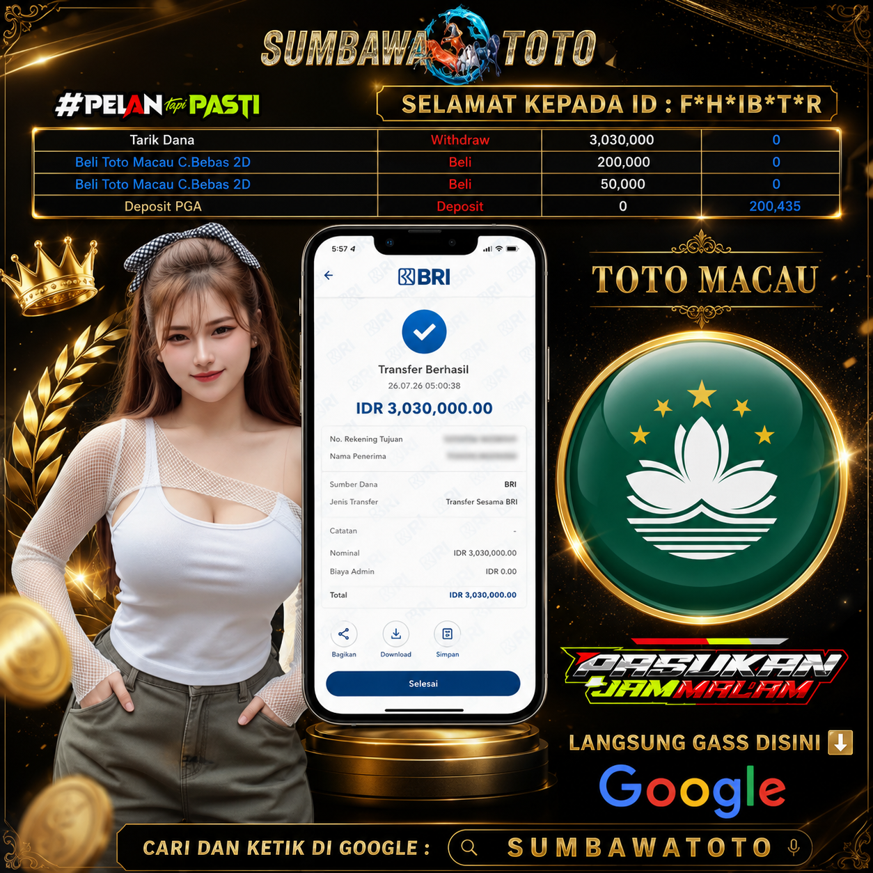 TOTO MACAU BEBAS INVEST SORRRR !!!