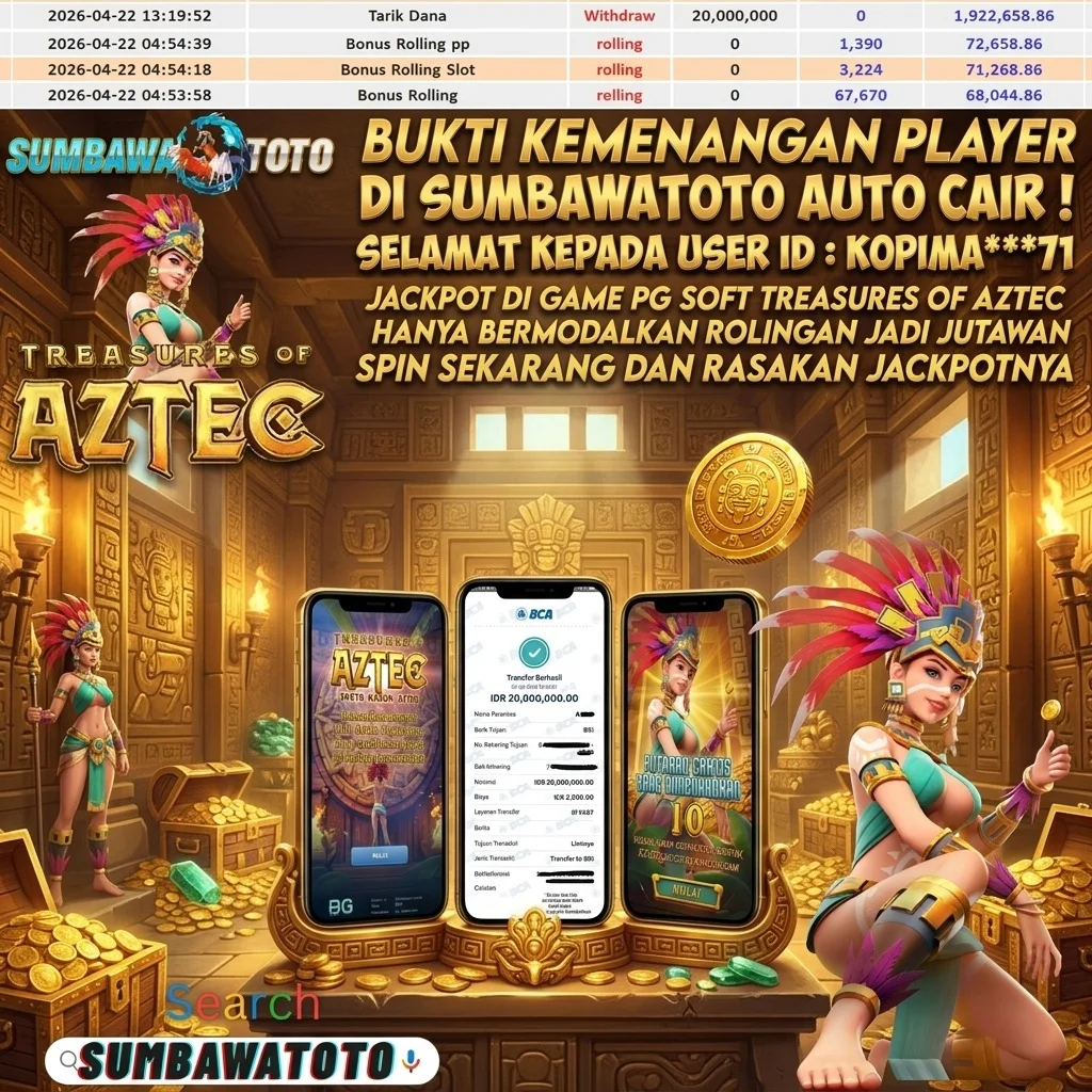 JACKPOT DI GAME PG SOFT TREASURES OF AZTEC🔥