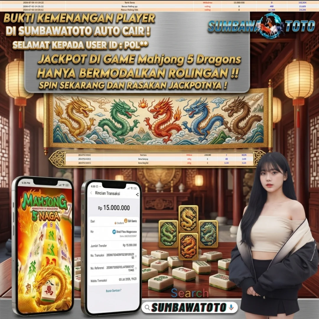 🔥SELAMAT JACKPOT DI GAME MAHJONG 5 DRAGONS BOSKU 🔥